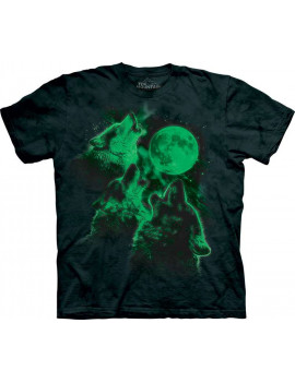Three Wolf Moon Glow T-Shirt The Mountain