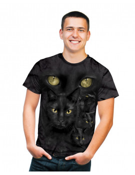 Black Cat Moon Eyes T-Shirt
