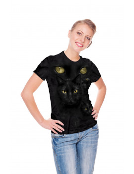 Black Cat Moon Eyes T-Shirt