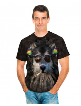 Smoking Rasta Wolf T-Shirt