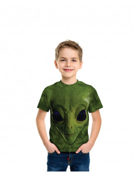 Green Alien Face T-Shirt