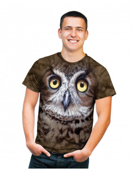Great Horned Owl Head T-Shirt