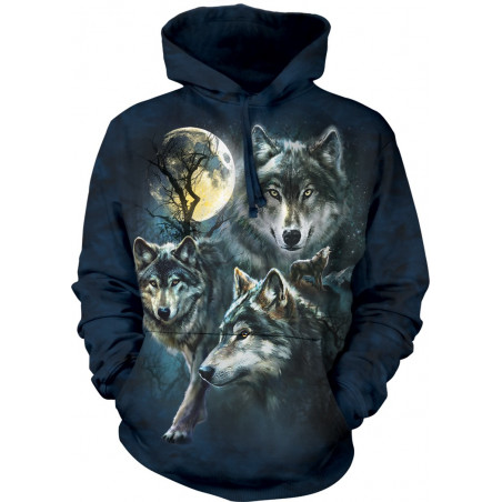 Moon Wolves Collage Hoodie