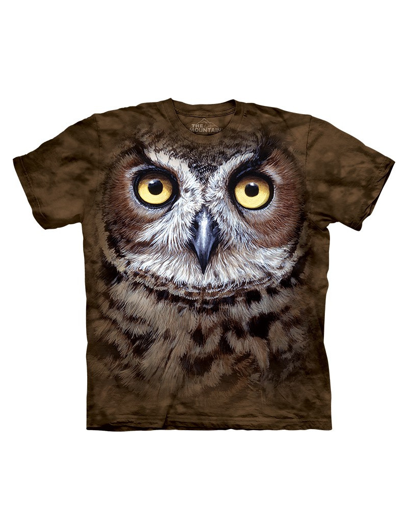 Great Horned Owl Head T-Shirt - tshirthd.com