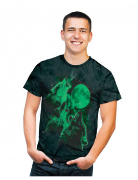 Three Wolf Moon Glow T-Shirt The Mountain