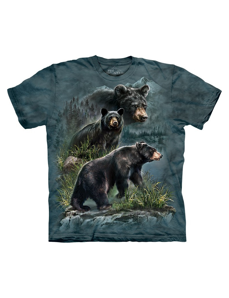 Three Black Bears