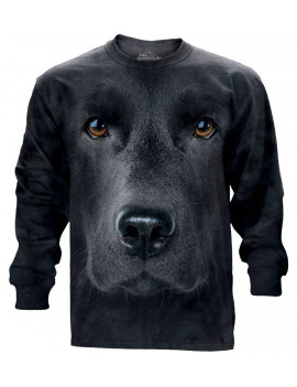 Black Lab Face Long Sleeve Tee
