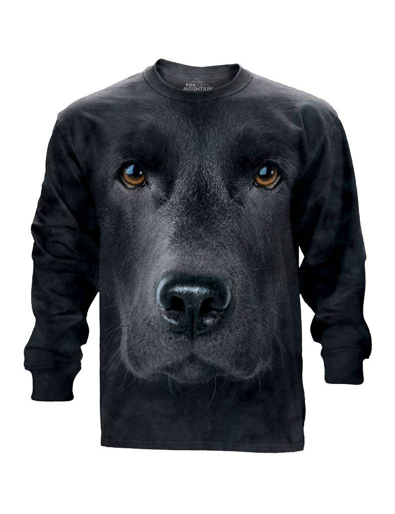 Black Lab Face Long Sleeve Tee