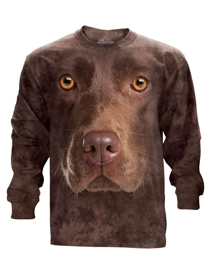 Chocolate Lab Face Long Sleeve Tee