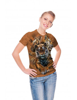 Resting Tiger Collage T-Shirt The Mountain