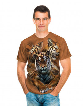 Resting Tiger Collage T-Shirt The Mountain