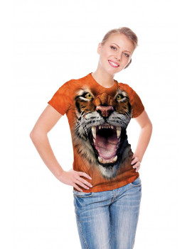 Roaring Tiger Face T-Shirt The Mountain