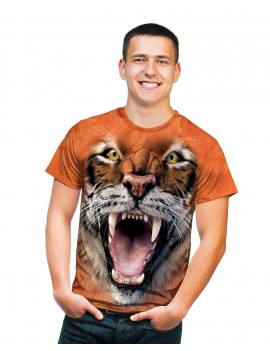 Roaring Tiger Face T-Shirt The Mountain