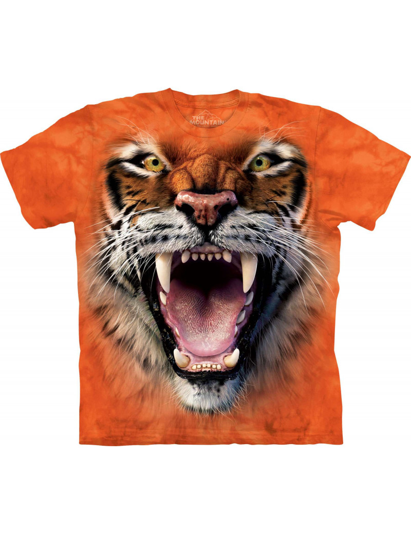 Roaring Tiger Face T-Shirt The Mountain