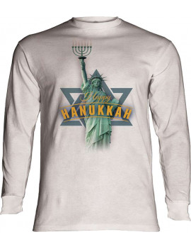 Lady Liberty Hanukkah Long Sleeve T-Shirt
