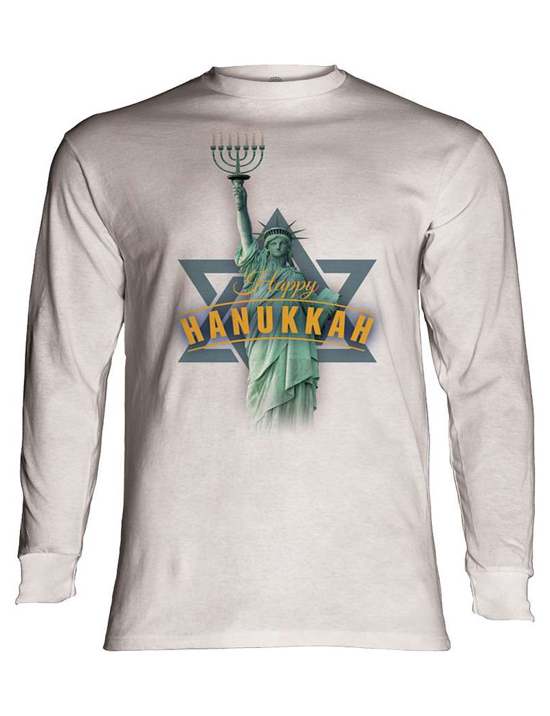 Lady Liberty Hanukkah Long Sleeve T-Shirt
