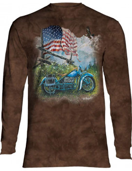 Biker Americana Long Sleeve T-Shirt