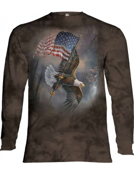 Flag Bearing Eagle Long Sleeve T-Shirt