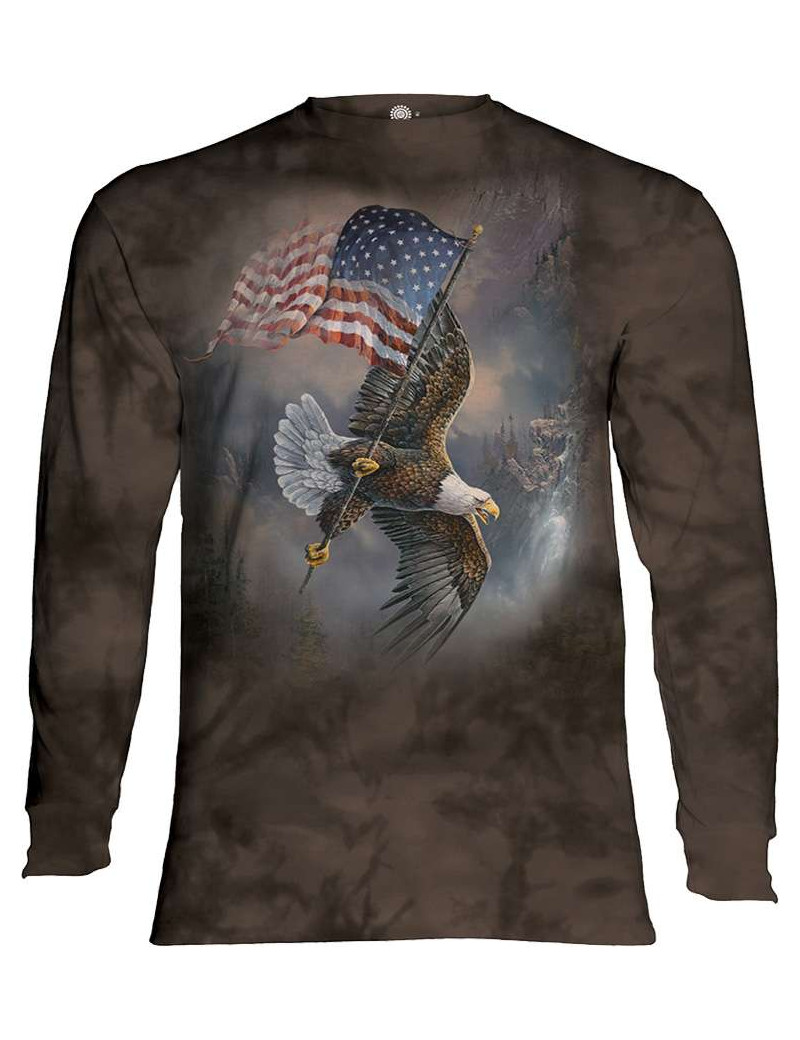Flag Bearing Eagle Long Sleeve T-Shirt
