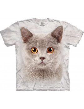 Little Grey Cat Face T-Shirt