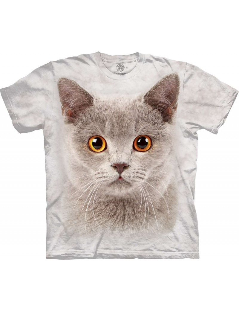 Little Grey Cat Face T-Shirt