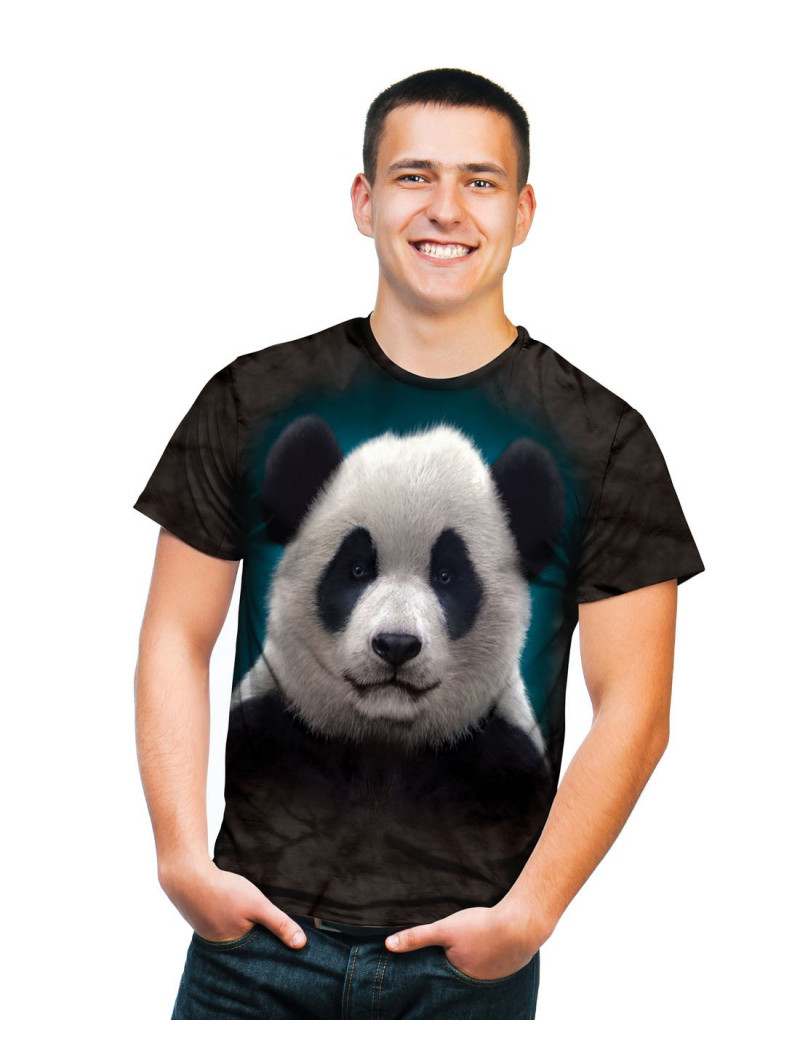 Panda Head T-Shirt The Mountain - tshirthd.com