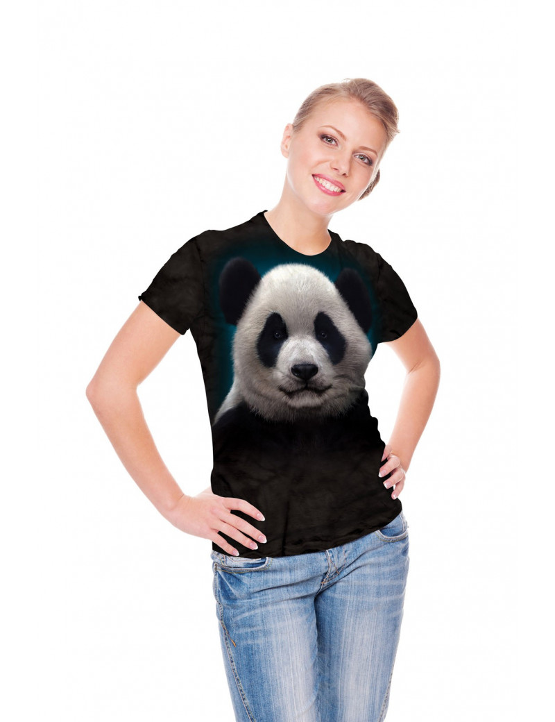 Panda Head T-Shirt The Mountain - tshirthd.com