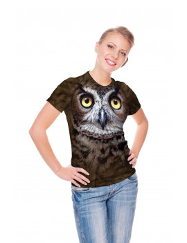Great Horned Owl Head T-Shirt
